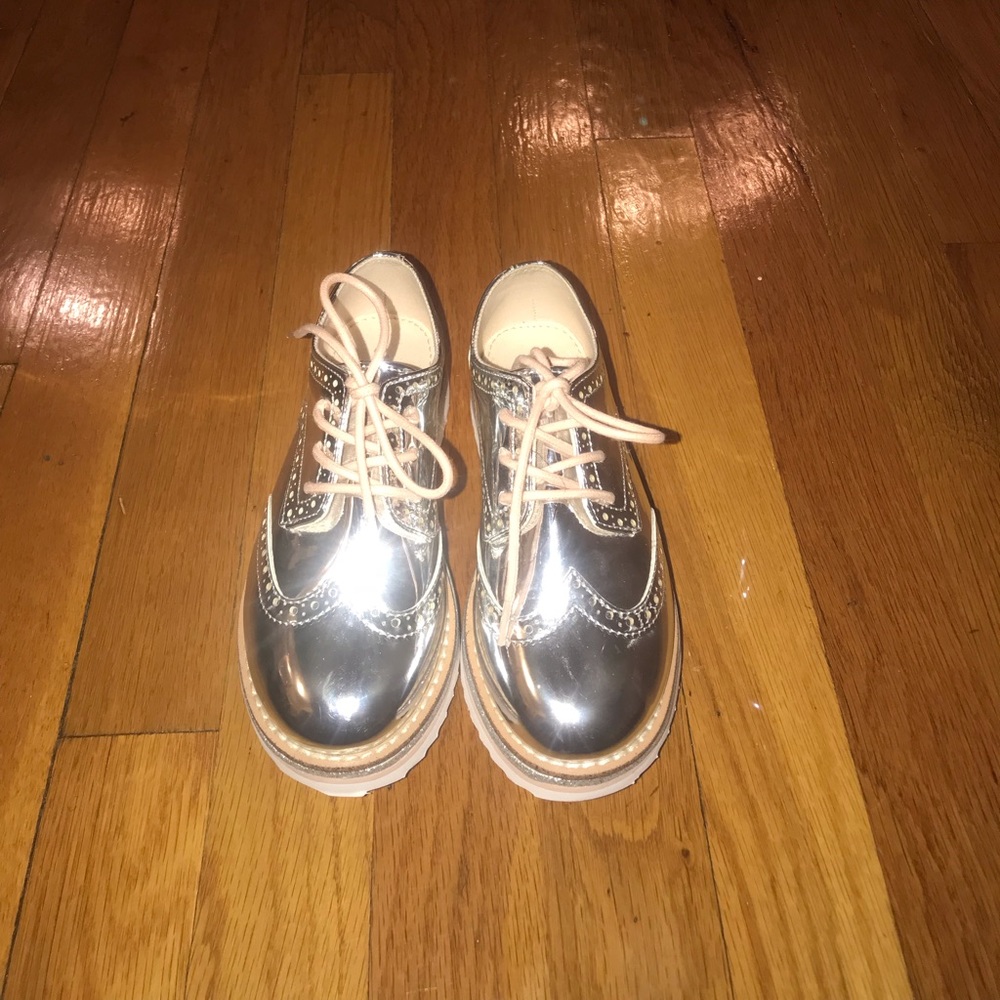 Silver ZARA Oxford sneakers